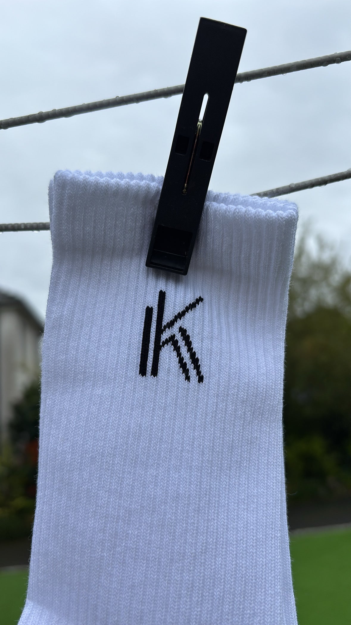 KABO5 Cushioned Organic Cotton Blend Socks - White