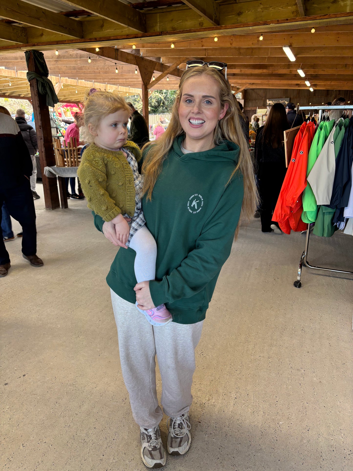 Hoodie Green Fleece Lined
